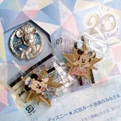 東京ディズニーシー 20周年　ピンバッジ　jcb ミッキー　ミニー　セット