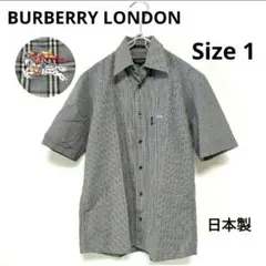 BURBERRY　バーバリー　シャツ　チェック　ロゴ刺繍