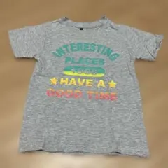 グレー Tシャツ プリント入り 100cm~