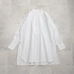 nest Robe コットンストライププルオンシャツ ネストローブ ブラウス