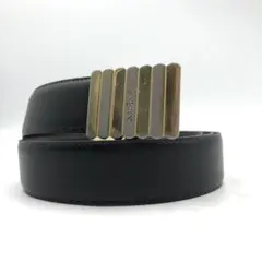 美品】イヴサンローラン ベルト メッシュ ロゴ YSL ゴールド ブラック