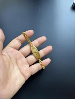 24KGP 佛牌手链 ゴールドカラー 開運 お守りアクセサリー - メルカリ