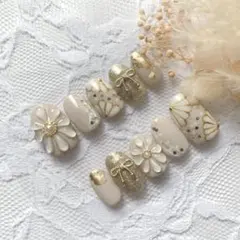 ［現品］ネイルチップ 和柄 和装 成人式 結婚式no.97