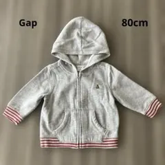 babyGap フード付きグレー トレーナー 12-18ヶ月　80cm