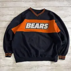 ヴィンテージ　90s シカゴ・ベアーズ 切替スウェット ネイビー系 メンズ古着