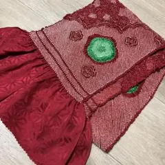 送料無料●振袖用●未使用同然●総絞りの綺麗な色の正絹帯揚げ●総手絞り