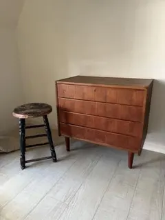 60-70年代 北欧ビンテージ デンマーク製 4段 チェスト