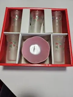 LANCELランセル グラスセット 5個と皿5枚