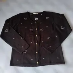 axes femme 花柄ハート刺繍カーディガン