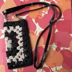 スマホショルダーバッグ かぎ針編み