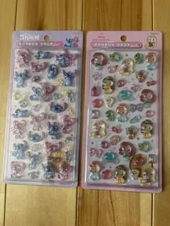 正規品 ボンボンドロップシール ディズニープリンセス スティッチ
