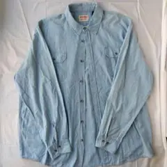 Wrangler　長袖シャツ　XL　水色　大きめサイズ