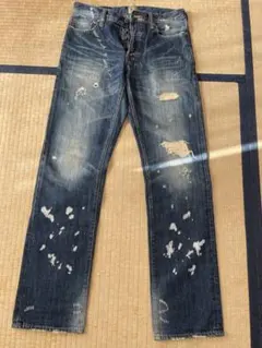 PRPSデニムパンツダメージジーンズミリタリー