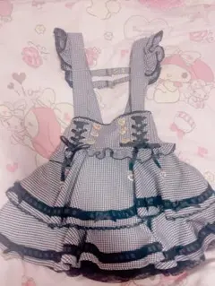 LIZLISA はしごリボンチェックティアードスカパン