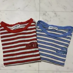 Little WEEKEND しまむら ボーダー Tシャツ 2枚セット 100