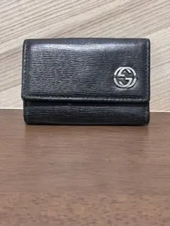 GUCCI 6連キーケース　インターロッキングG GGロゴ　レザー