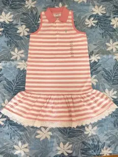 新品！ノースリーブワンピース ピンクストライプ