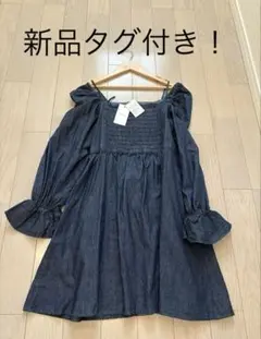 【新品タグ付き】LOWRYSFARM∕ マルチWAYスクエアチュニック∕ブルー