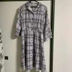 MISCH MASCHの紫色チェックワンピース