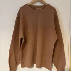 美品WYM リドム　ブラウン クルーネック　ニット　メンズ　春服