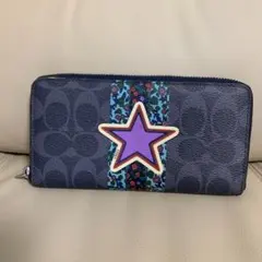 COACH 星 star フラワー Flower C柄 総柄 ウォレット セレブ