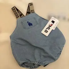 MLB ドジャース LA デニムオーバーオール 70-80cm サロペ