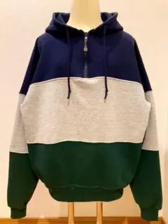 90s ラッセルアスレティック ハーフジップパーカー made in usa