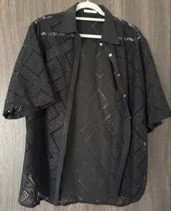 レース 半袖シャツ 黒　CPCMのサムネイル