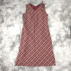 美品✨【COMME CA ISM】 チェック柄 ノースリーブワンピース (L)