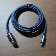 USB-A to Micro USBケーブル 2m ブラック