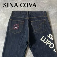 SINA COVA ビッグプリント シナコバ デニム パンツ ストレート ロゴのサムネイル