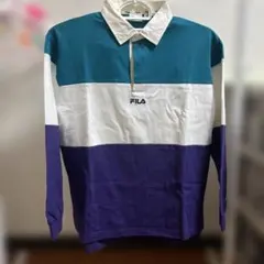 FILA カラーブロック ポロ長袖シャツ Mのサムネイル