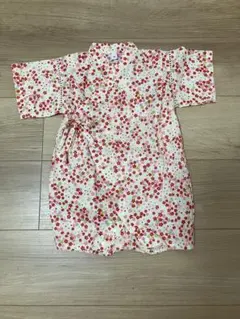 新品　花柄　ベビー服　甚平　ロンパース　80