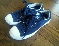 GReeN FACTORY レディース スニーカー 紺色 22.5cm 美品