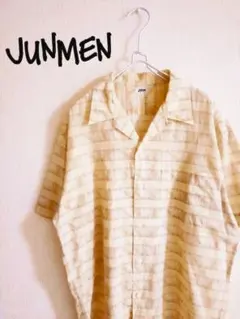 D222386 JUN MEN 80~90s リーフ柄 ショートスリーブシャツのサムネイル