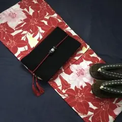 ベニ♪百花繚乱 白地に百合尽し★上質変わり織り大人 浴衣★高級 浴衣 3点セット