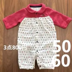 古着）3点800円） t.s.b 裏起毛ツーウェイドレスオール 50〜60cm