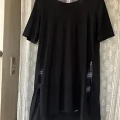 セラビ黒の半袖チュニック サイドスリット　Mサイズ