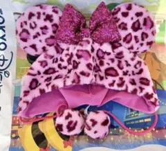 【ファンキャップ】ディズニー ミニー レオパード柄 ヒョウ柄 ピンク 豹柄