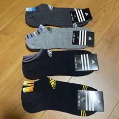 adidas ショートソックス 4足セット 24-26cm