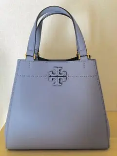 TORY BURCH マックグロー レザートートバッグ2way コールドブルー