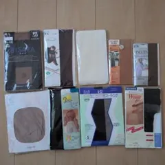 パンスト7,ロングストッキング1,ハイソックス2 まとめ売り①　合計10足