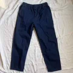 極美品☆無印良品/深藍色/直筒牛仔褲/鬆緊腰/休閒褲