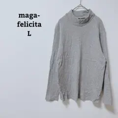 マーガフェリチタ　カットソー　ハイネック　シンプル　綿　コットン100　L