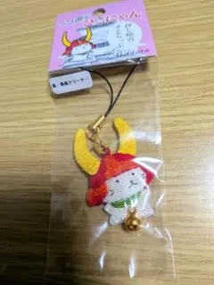 【未使用】ひこにゃん　彦根限定　押し絵のすとらっぷ　押し絵　液晶クリーナー付き