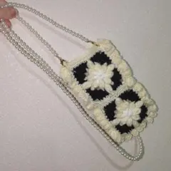 かぎ針編み スマホショルダーバッグ