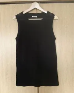 AURALEE 18AW アランニット　ベスト　ブラック　オーラリー オーラリー AURALEE ケーブル ニット ベスト セーター アラン編み 黒