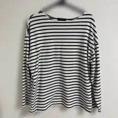 BACK NUMBER ボーダーカットソー ホワイト×ブラック M