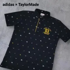 極美品 adidas アディダス テーラーメイド 総柄 ゴルフ ポロシャツ M