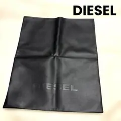 DIESEL クラッチバッグ　ゴート　レザー　ブラック　黒　ロゴ入り